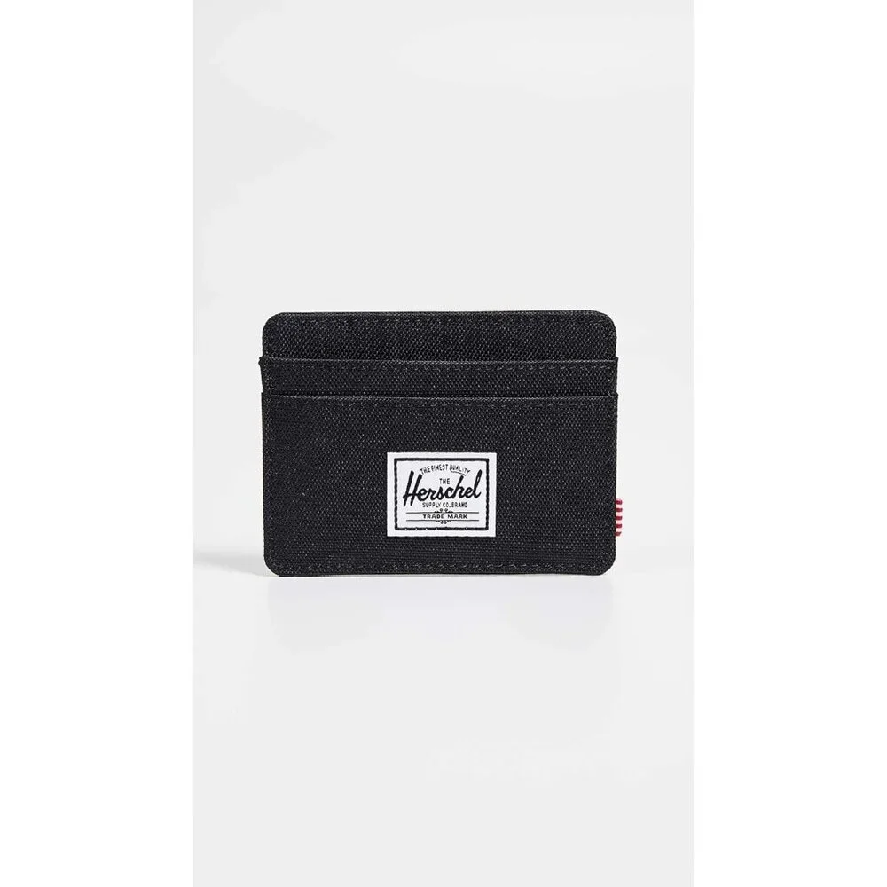 Herschel mens Charlie Rfid Card Case Wallet, black, One Size US